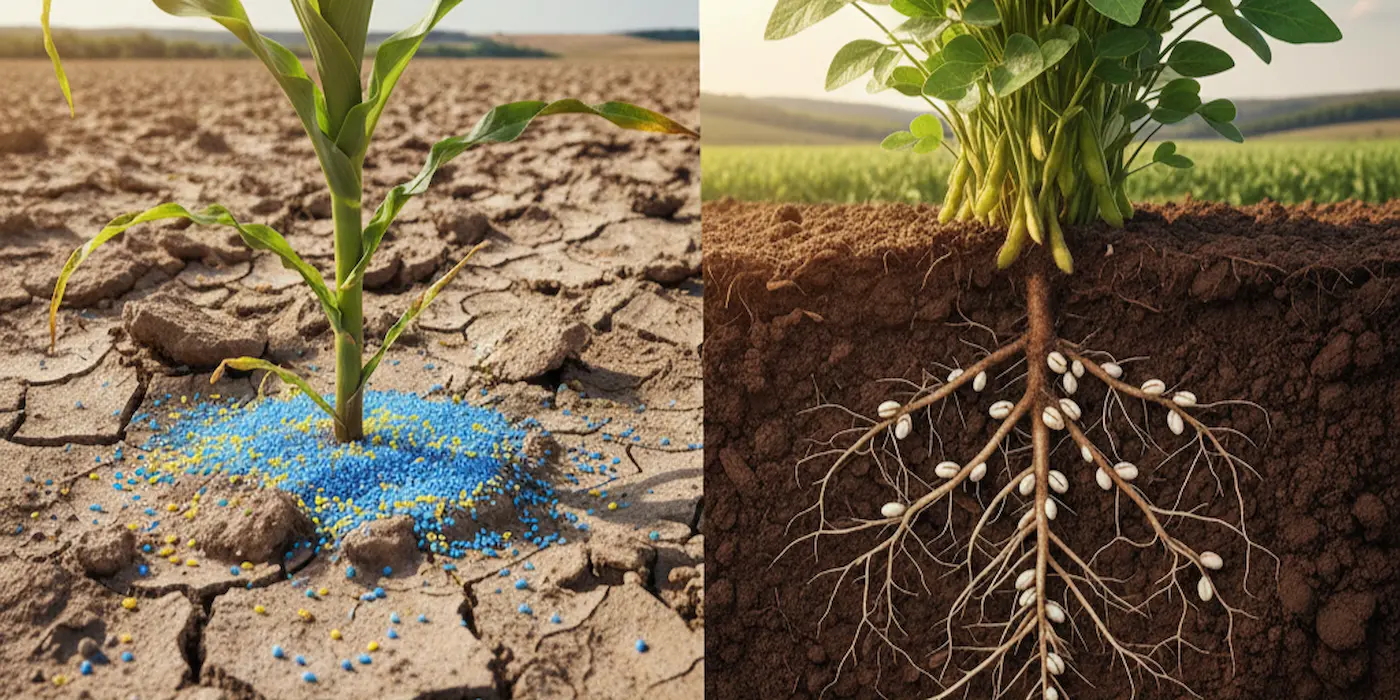 Economia de 95%: Como os Bioinsumos estão substituindo os Fertilizantes Químicos